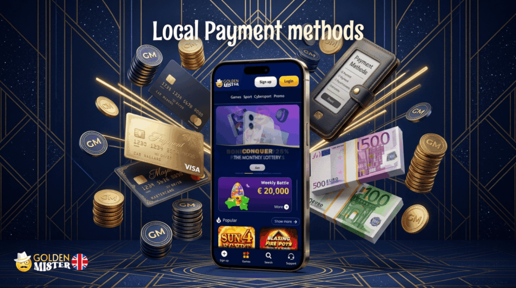 Golden Mister offers convenient payment methods for the UK